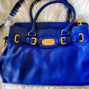 Michael Kors Blue Leather Satchel